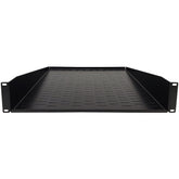 2U Vented Rack Shelf with Protective Edges 18-Inch Deep (Single)